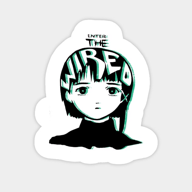 Serial Experiments Lain - Enter the Wired Sticker by usernamae